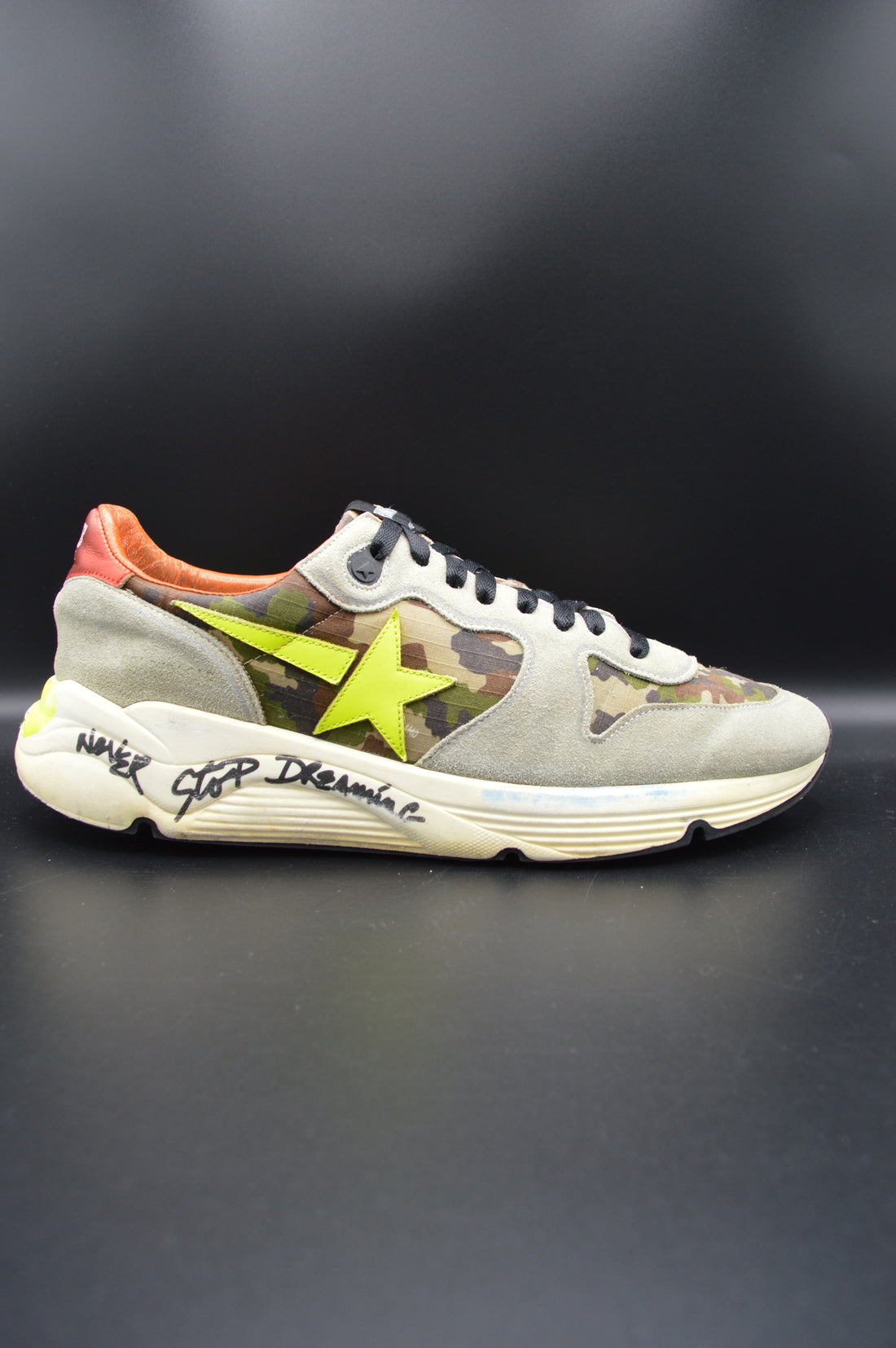 Golden Goose running sole camouflage/vert/jaune - T44