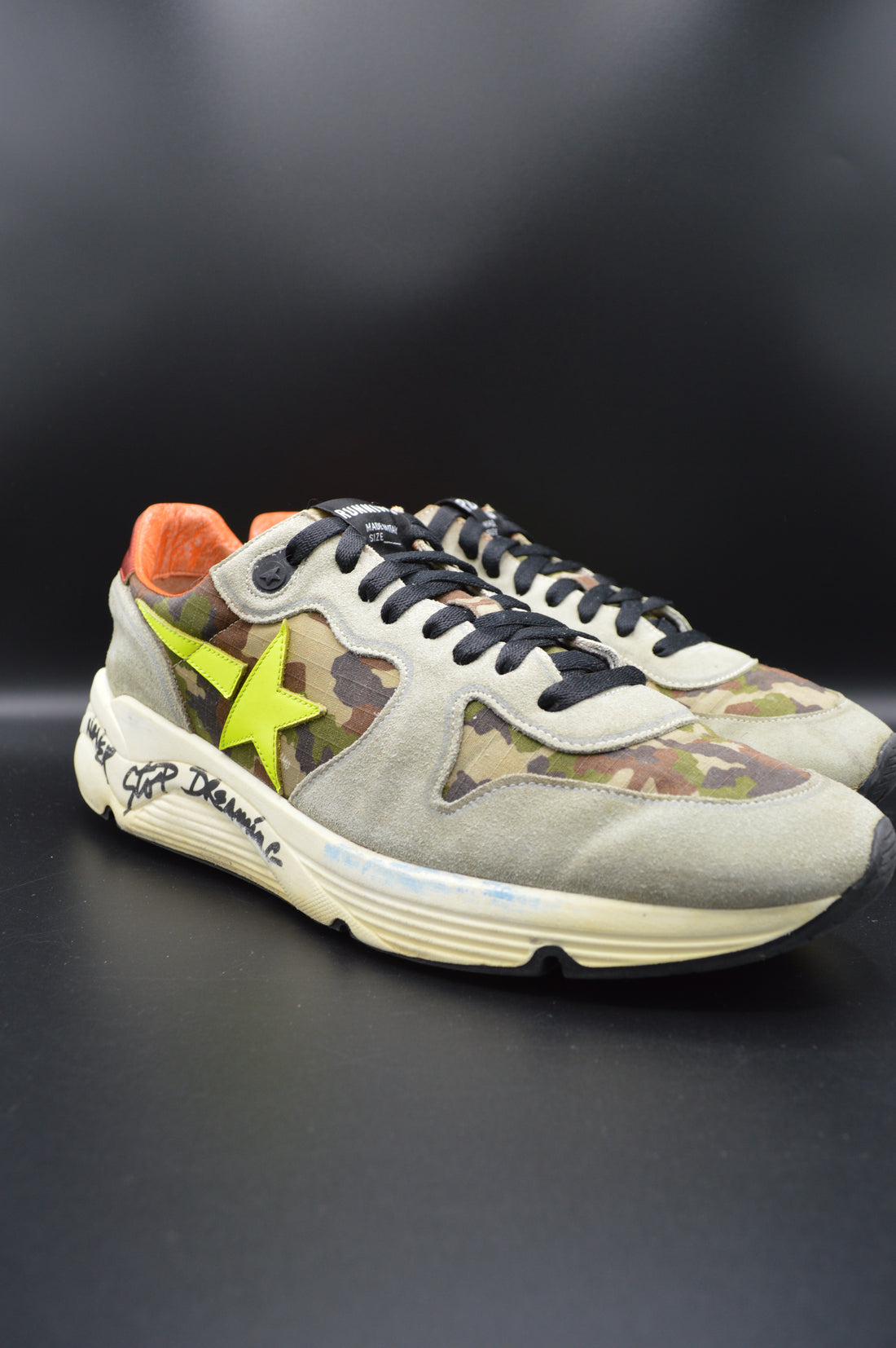 Golden Goose running sole camouflage/vert/jaune - T44