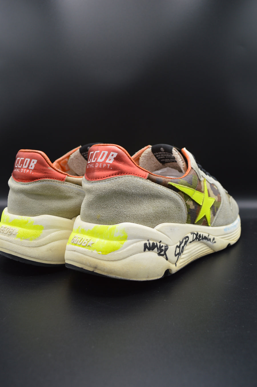 Golden Goose running sole camouflage/vert/jaune - T44
