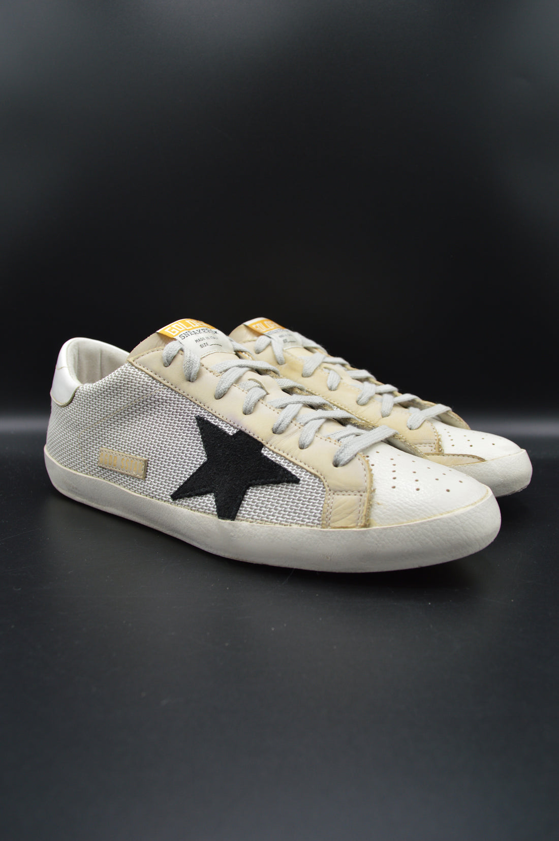 Golden Goose Superstar toile beige/noir - T43