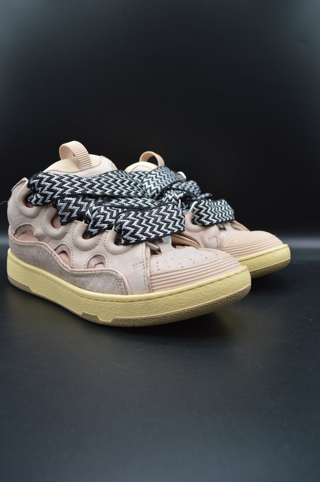 Lanvin Curb Paillettes rose/beige - T39