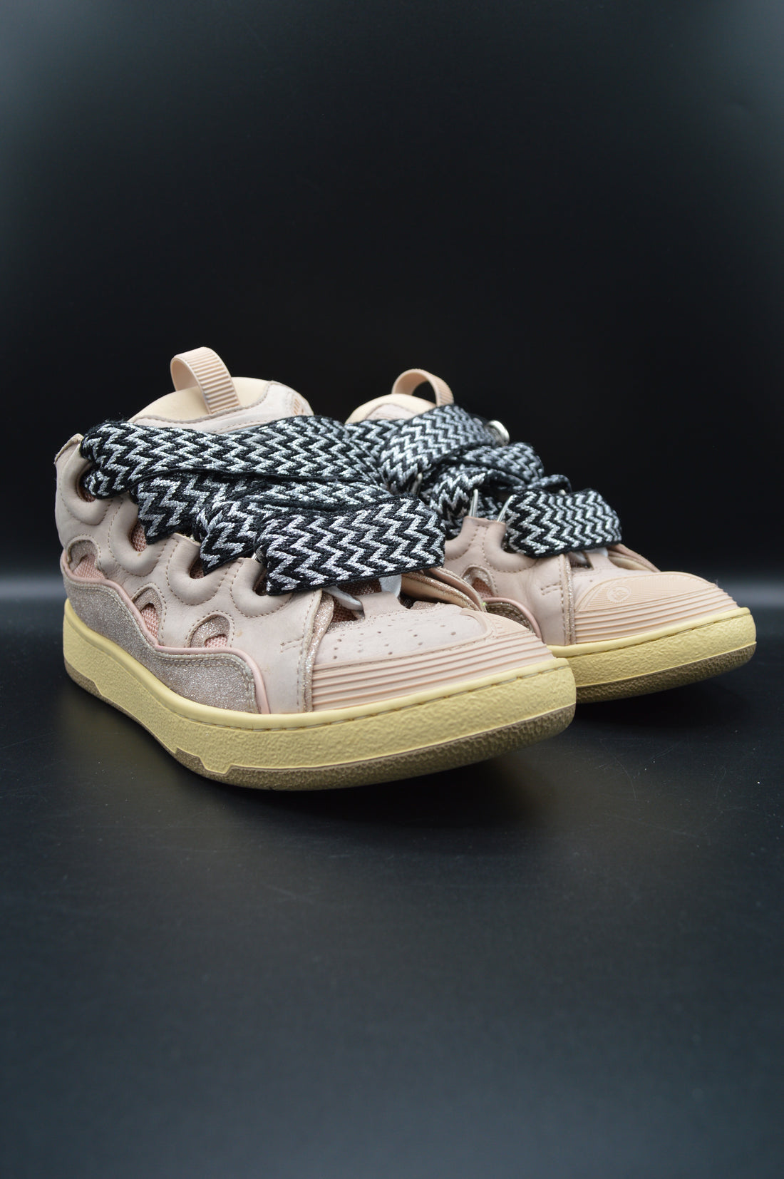 Lanvin Curb Paillettes rose/beige - T39