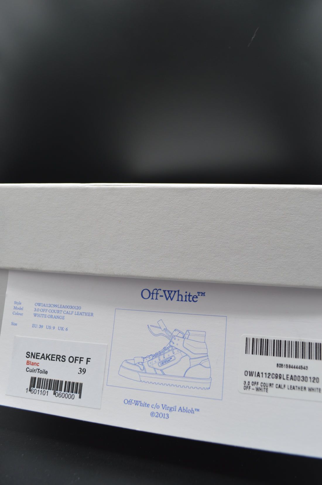 Off White Off court 3.0 blanc - T39