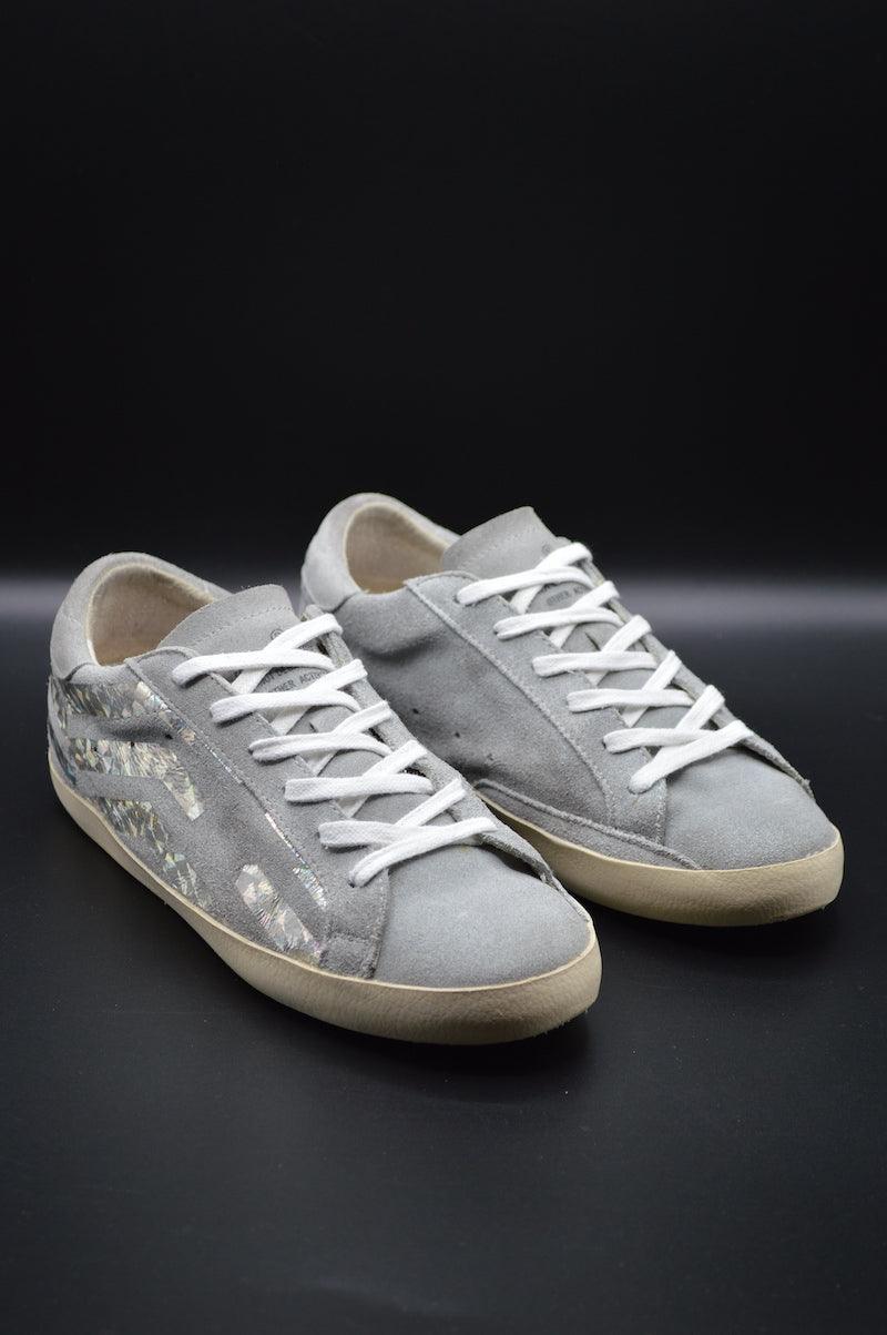 Golden Goose Superstar Femme Étoile Holographique, Daim Gris - Reconditionné - Taille 38it (39eur)