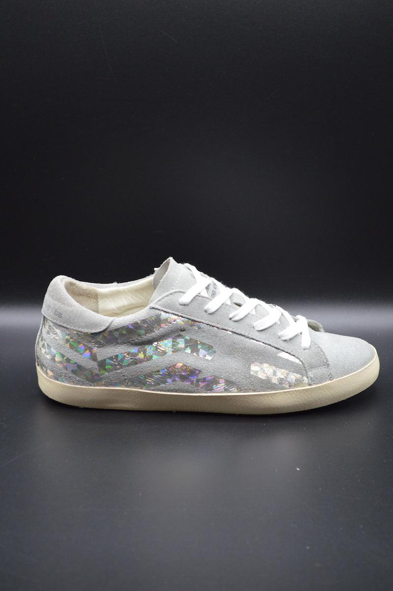 Golden Goose Superstar Femme Étoile Holographique, Daim Gris - Reconditionné - Taille 38it (39eur)