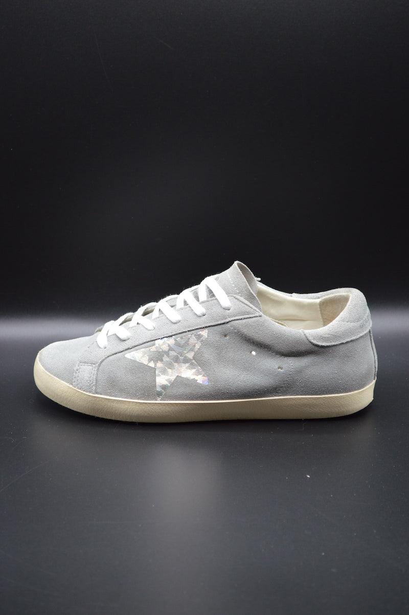 Golden Goose Superstar Femme Étoile Holographique, Daim Gris - Reconditionné - Taille 38it (39eur)