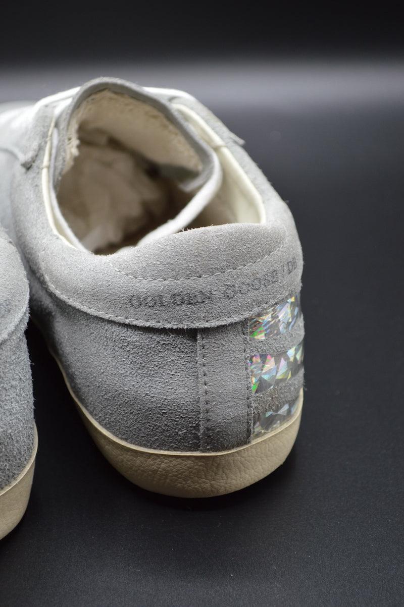 Golden Goose Superstar Femme Étoile Holographique, Daim Gris - Reconditionné - Taille 38it (39eur)