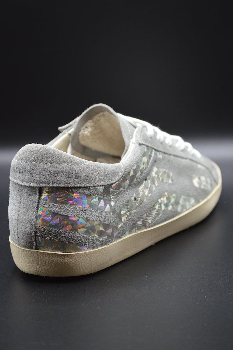 Golden Goose Superstar Femme Étoile Holographique, Daim Gris - Reconditionné - Taille 38it (39eur)