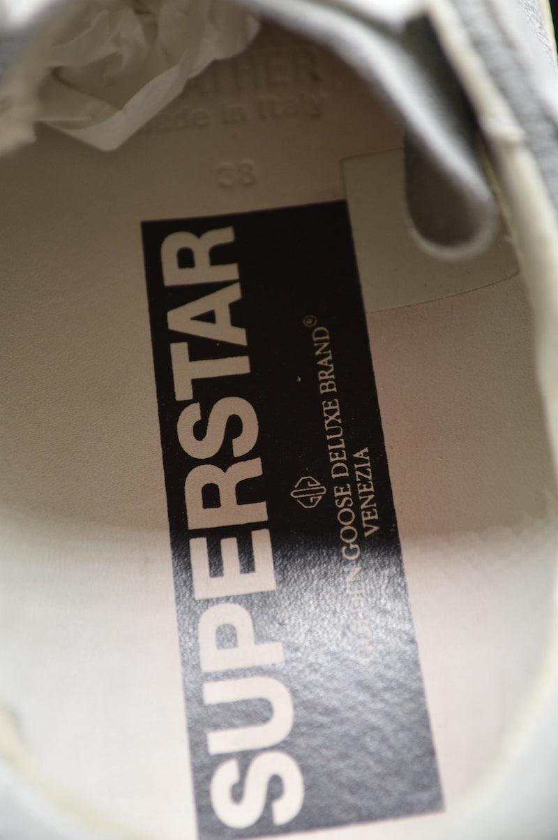 Golden Goose Superstar Femme Étoile Holographique, Daim Gris - Reconditionné - Taille 38it (39eur)