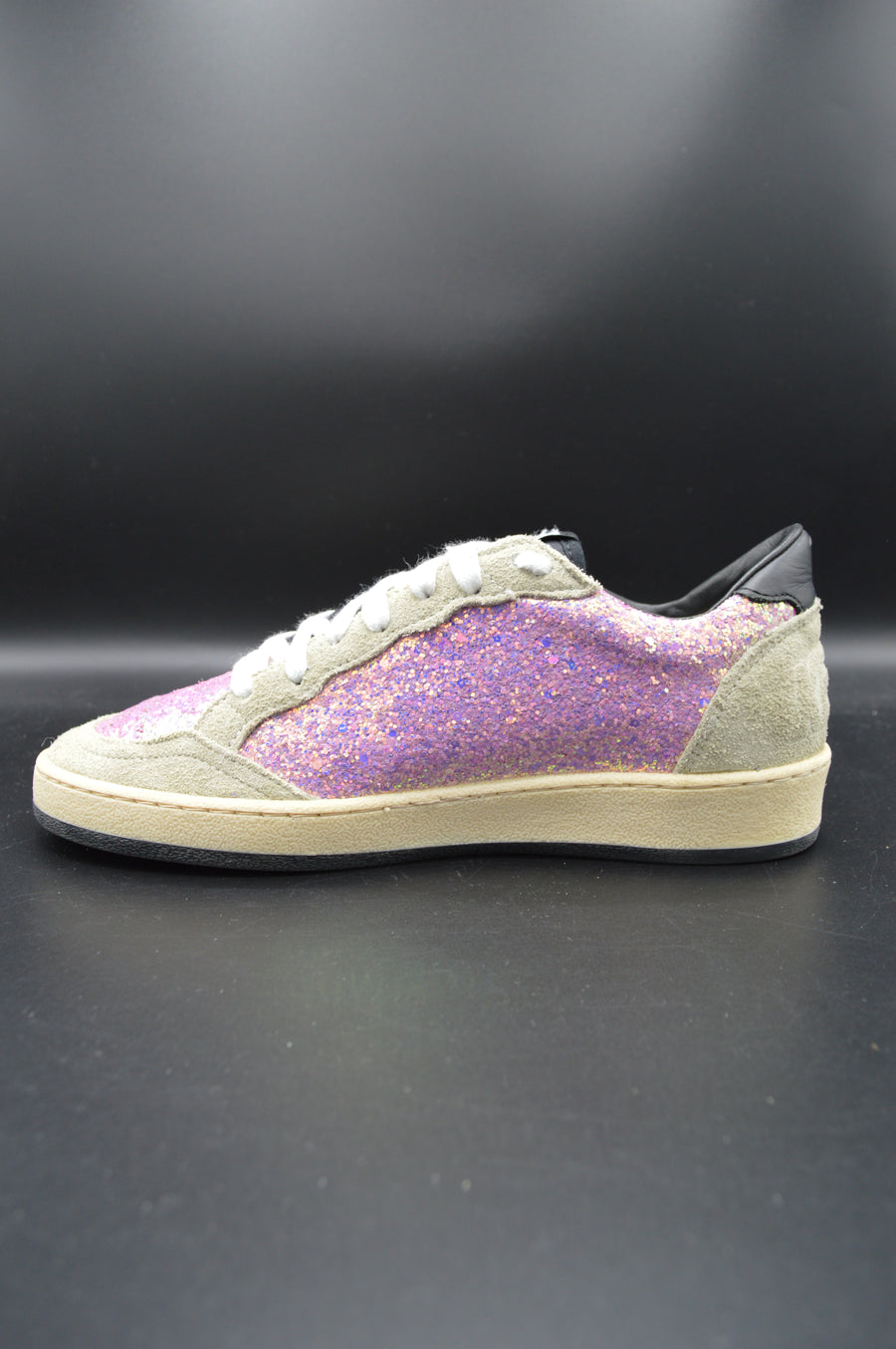 Golden Goose ballstar gris/paillettes rose/blanc - T36