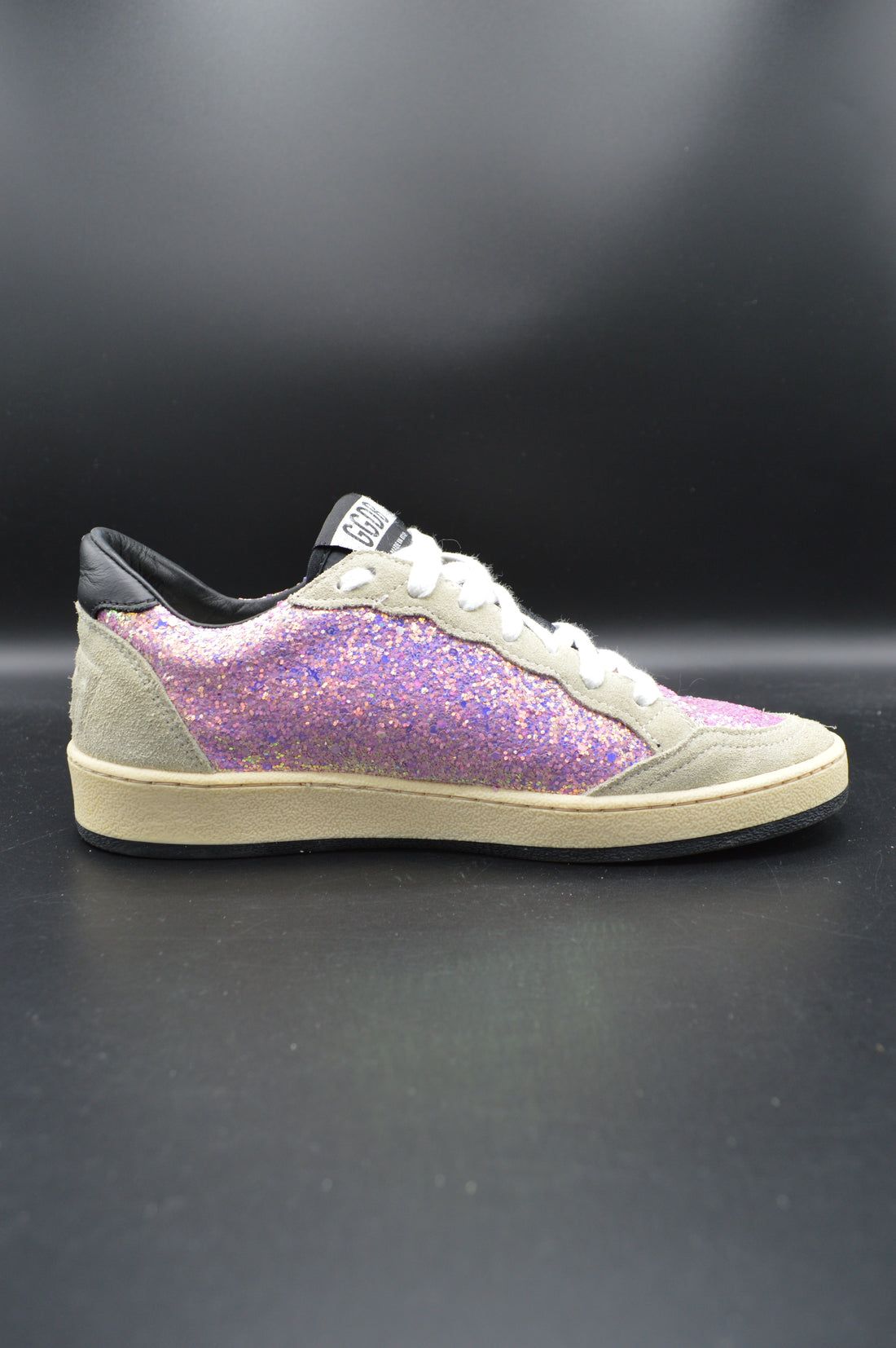 Golden Goose ballstar gris/paillettes rose/blanc - T36