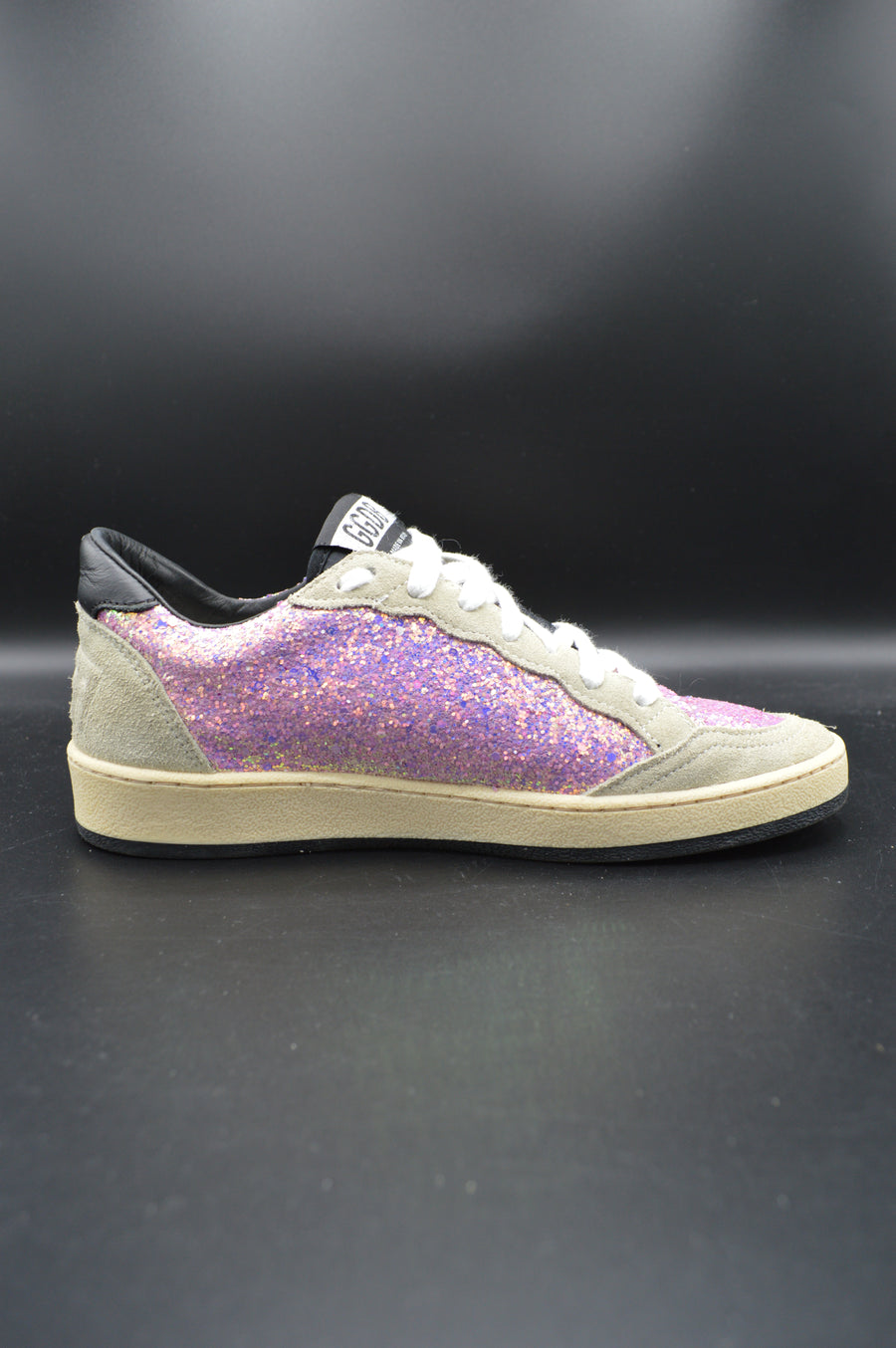 Golden Goose ballstar gris/paillettes rose/blanc - T36