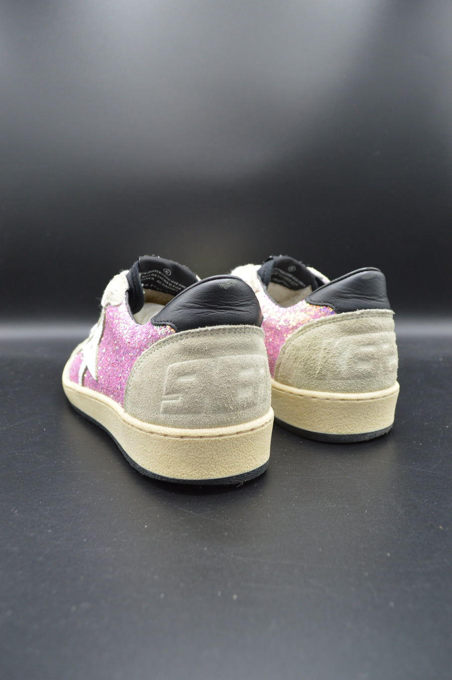 Golden Goose ballstar gris/paillettes rose/blanc - T36