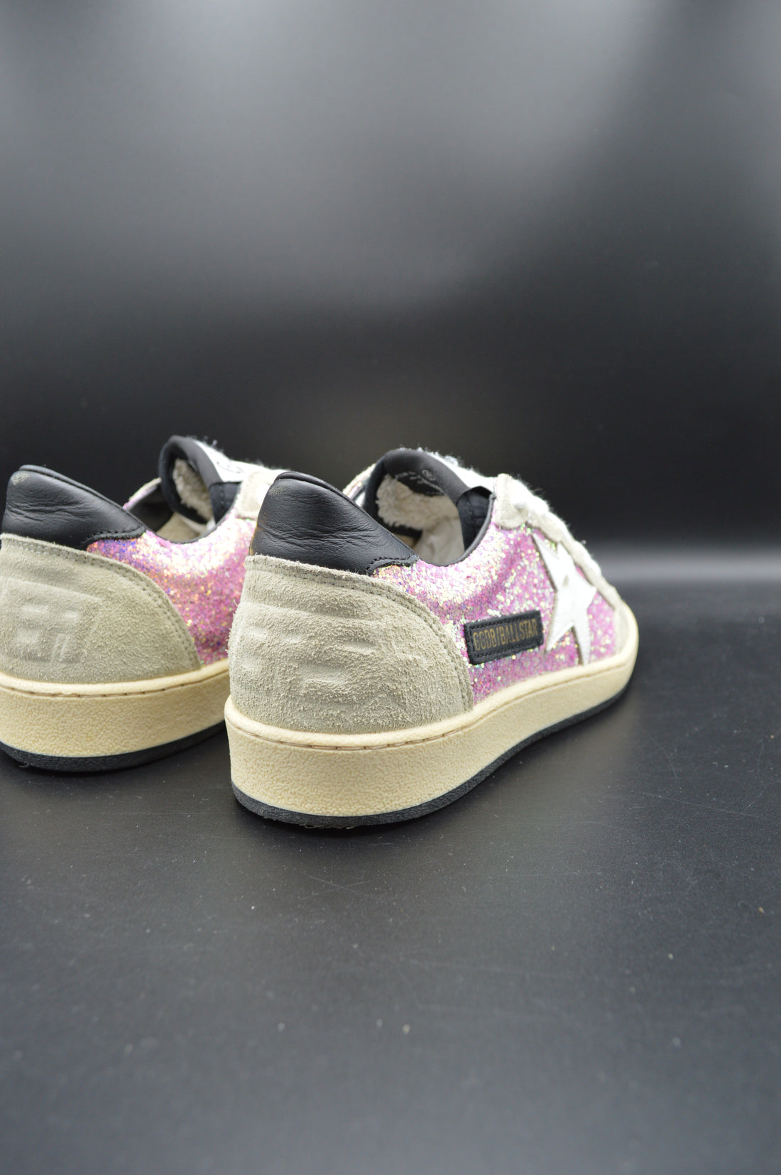 Golden Goose ballstar gris/paillettes rose/blanc - T36