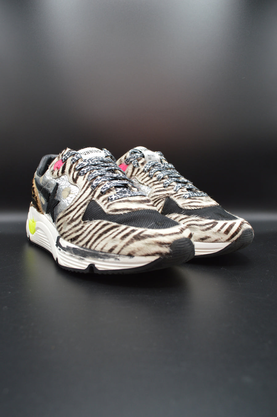 Golden Goose running sole argent/zèbre/léopard - T39