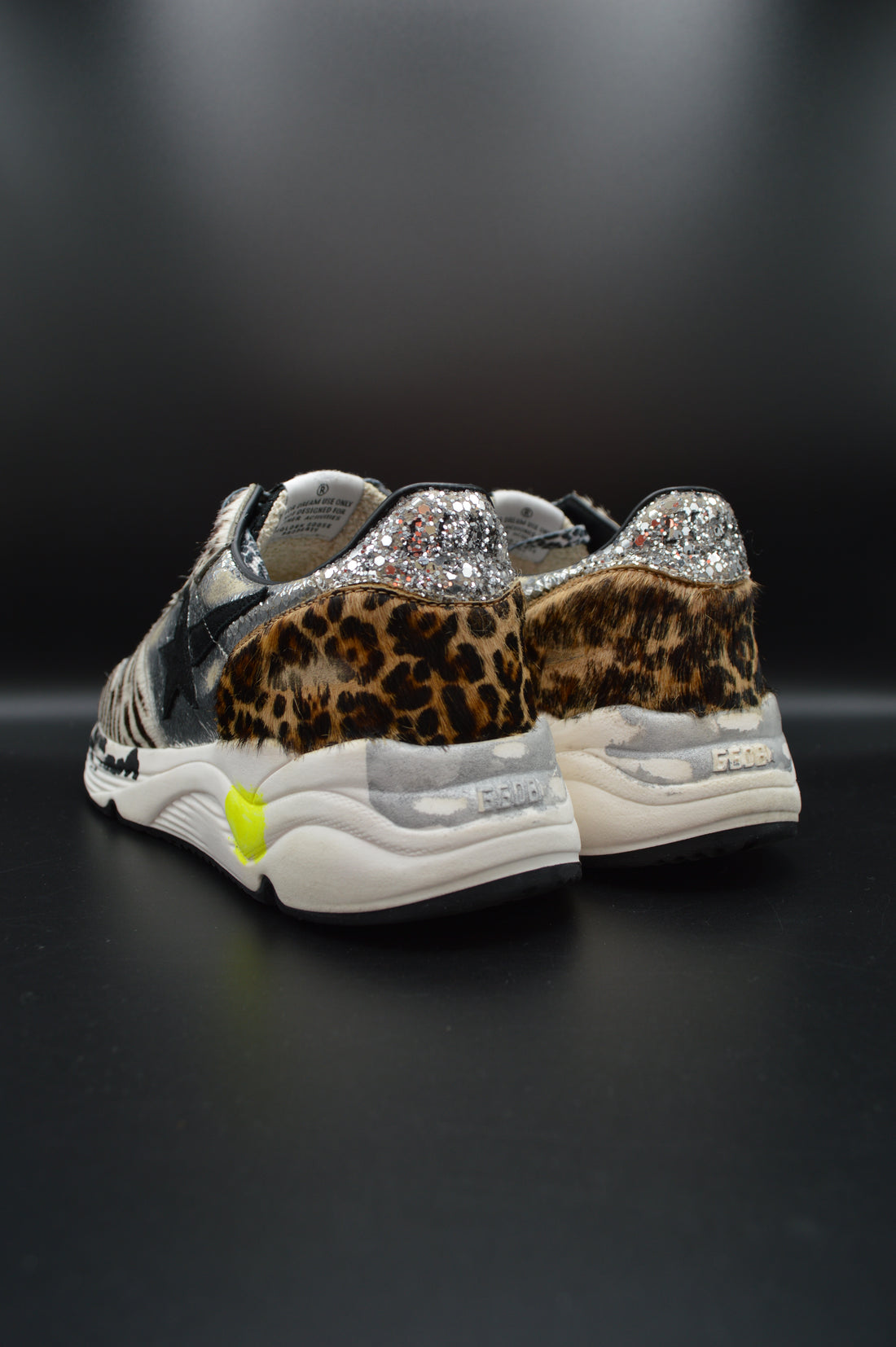 Golden Goose running sole argent/zèbre/léopard - T39
