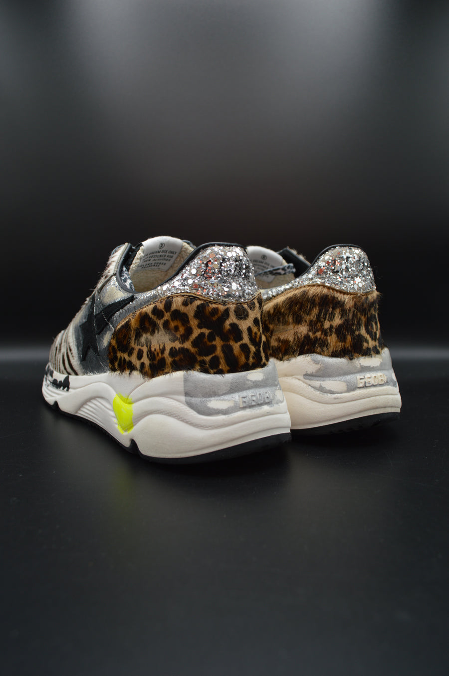 Golden Goose running sole argent/zèbre/léopard - T39