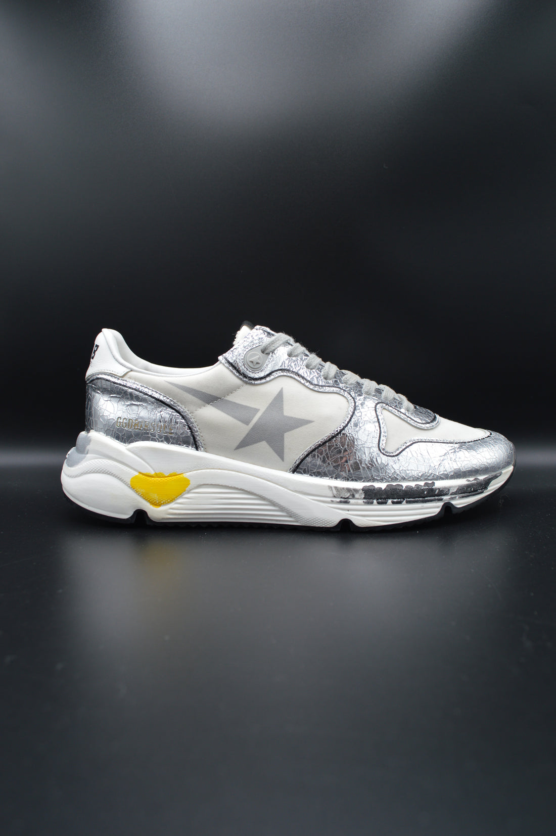 Golden Goose running sole argenté/blanc - T40