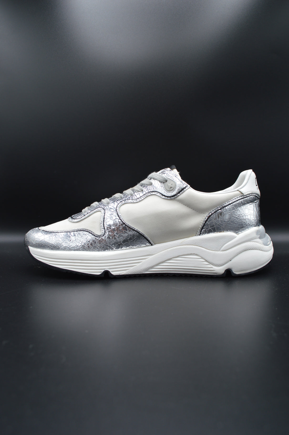 Golden Goose running sole argenté/blanc - T40