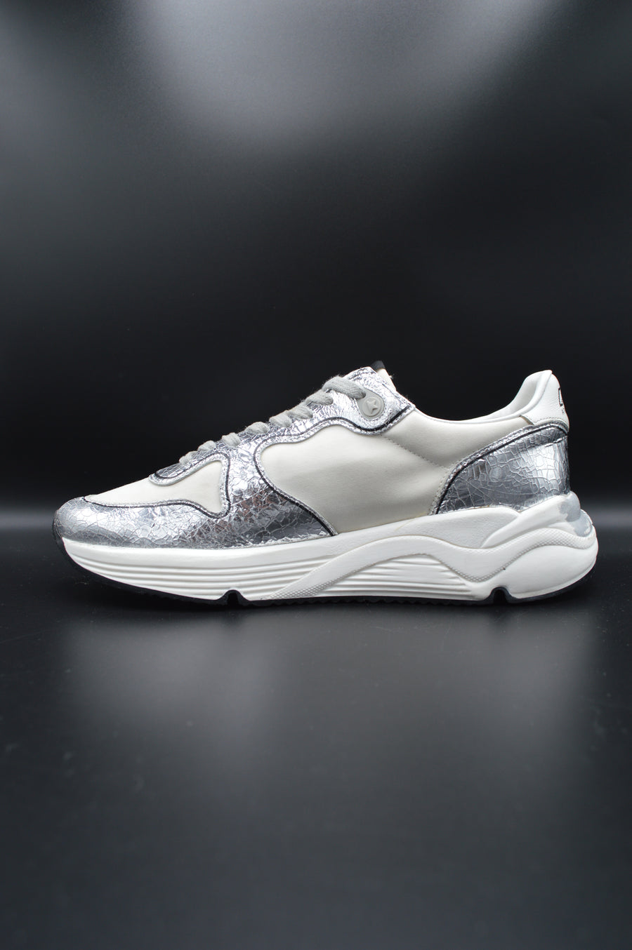 Golden Goose running sole argenté/blanc - T40