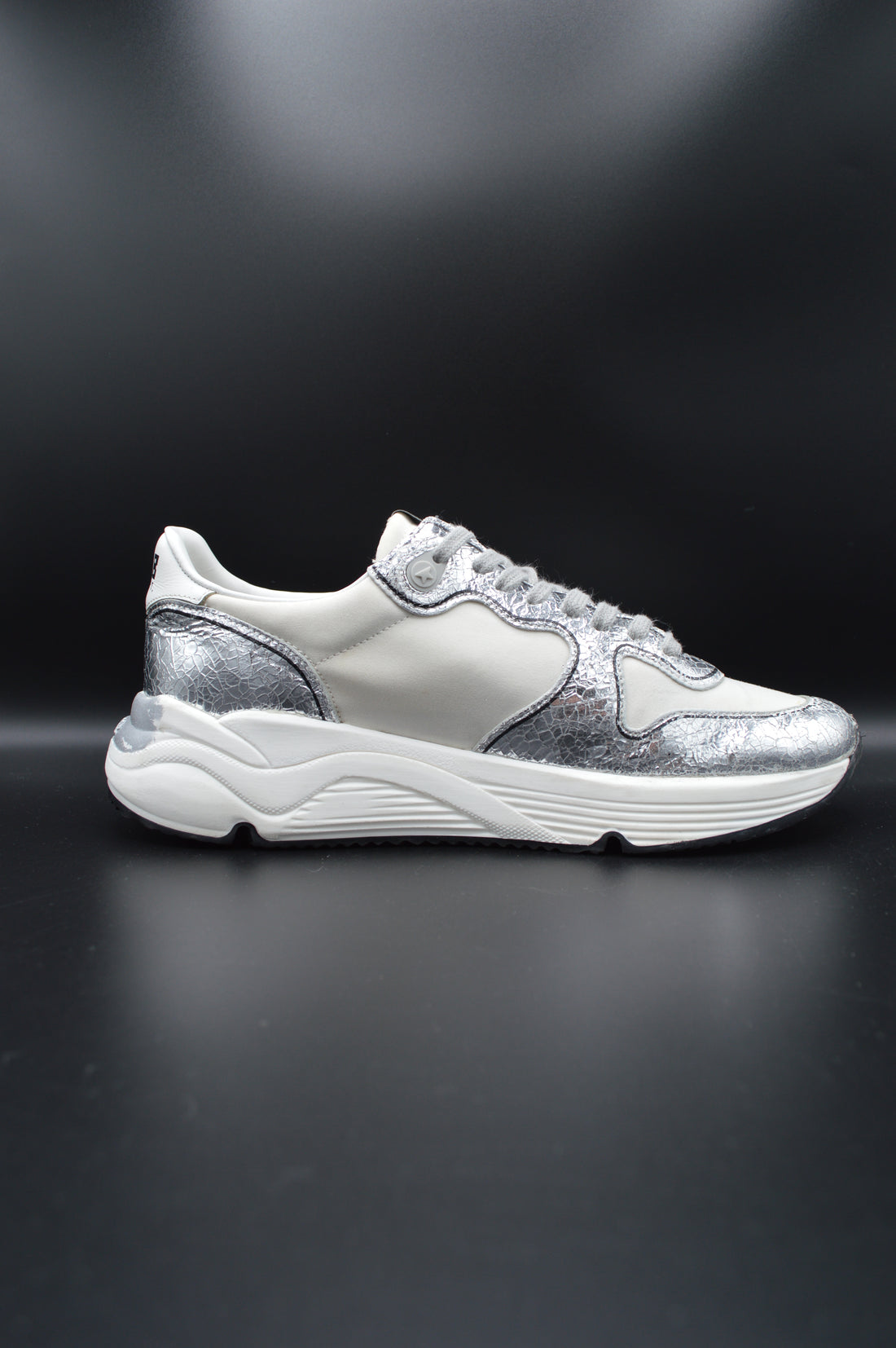 Golden Goose running sole argenté/blanc - T40