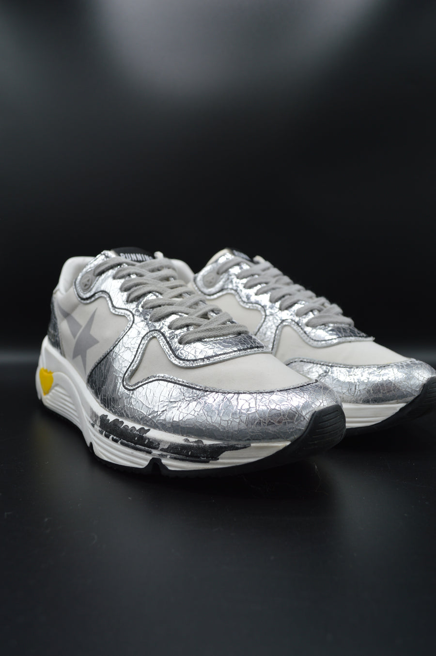 Golden Goose running sole argenté/blanc - T40