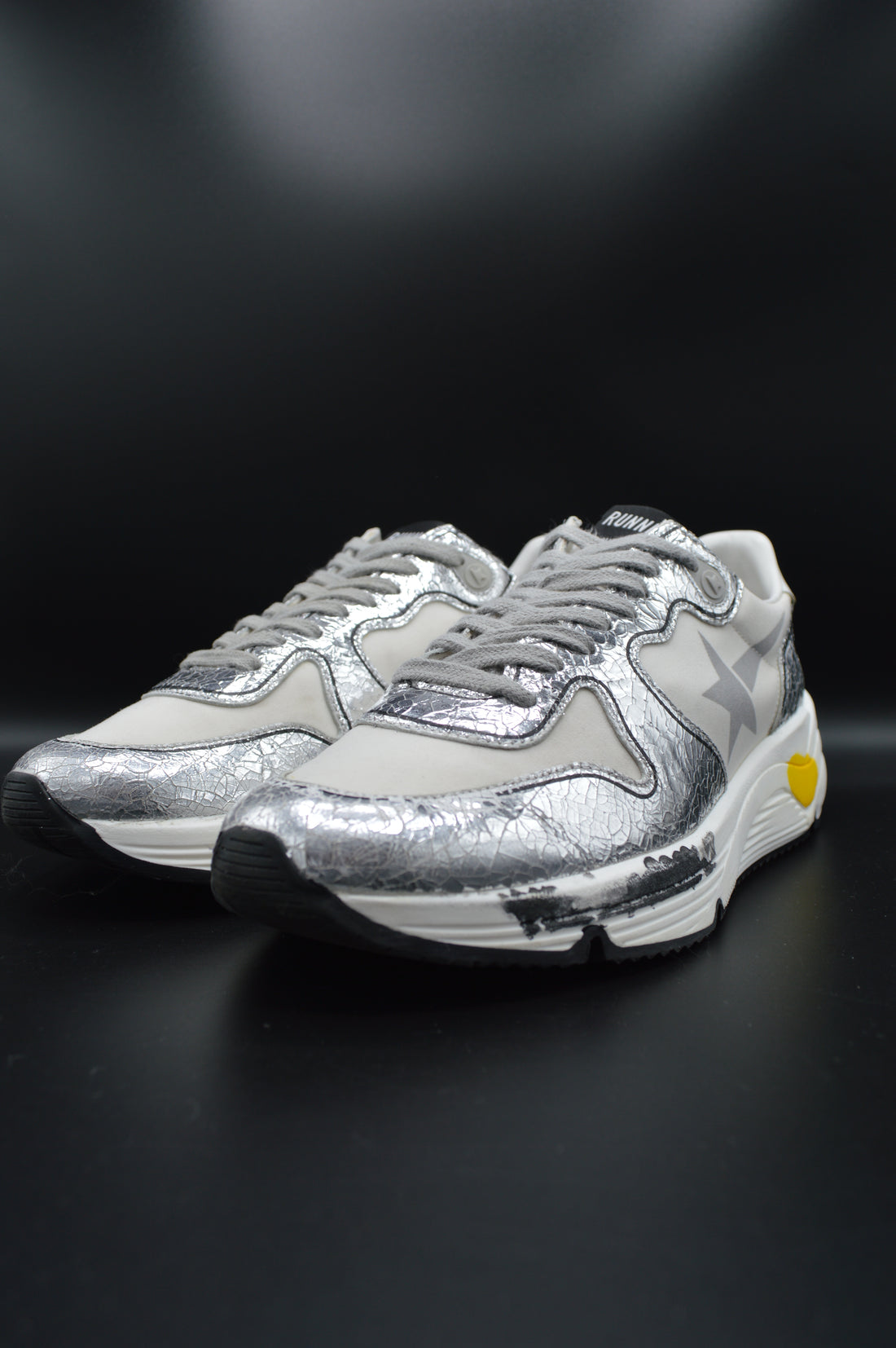 Golden Goose running sole argenté/blanc - T40