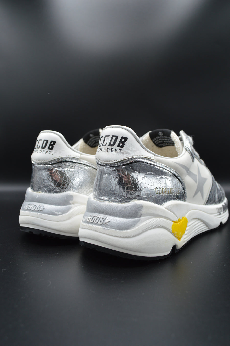 Golden Goose running sole argenté/blanc - T40