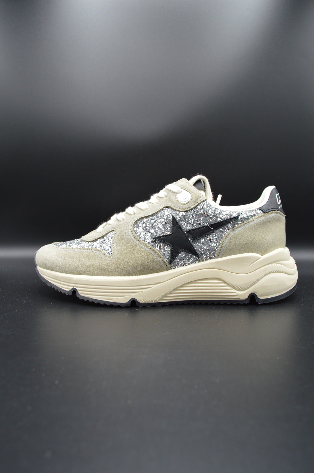 Golden Goose running sole paillettes argent/gris - T38