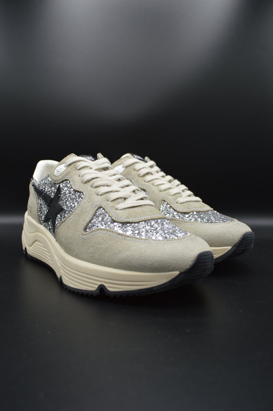 Golden Goose running sole paillettes argent/gris - T38