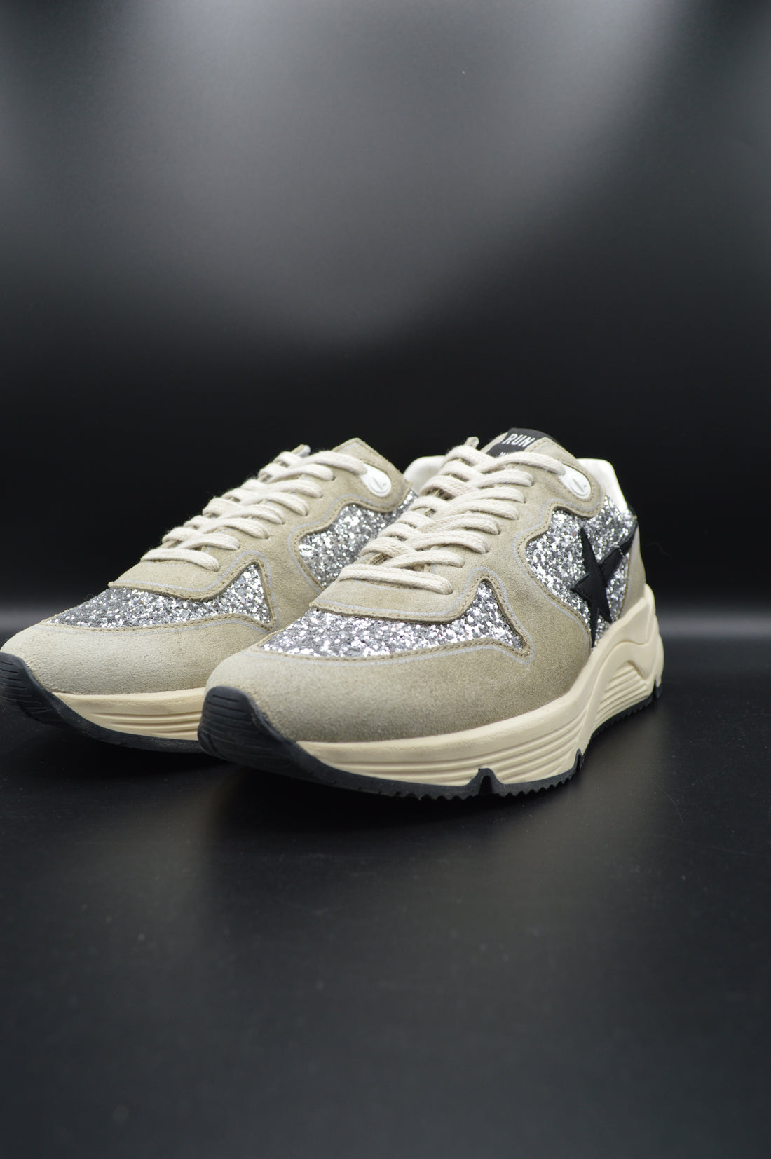 Golden Goose running sole paillettes argent/gris - T38