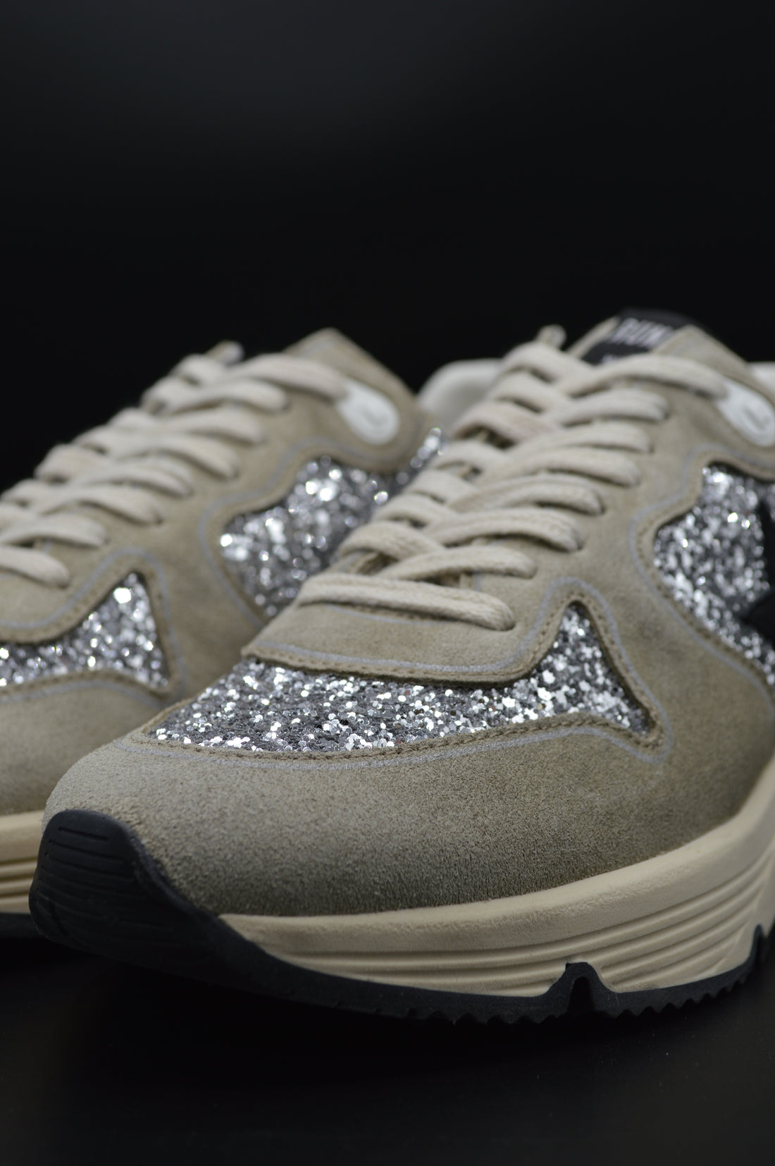 Golden Goose running sole paillettes argent/gris - T38