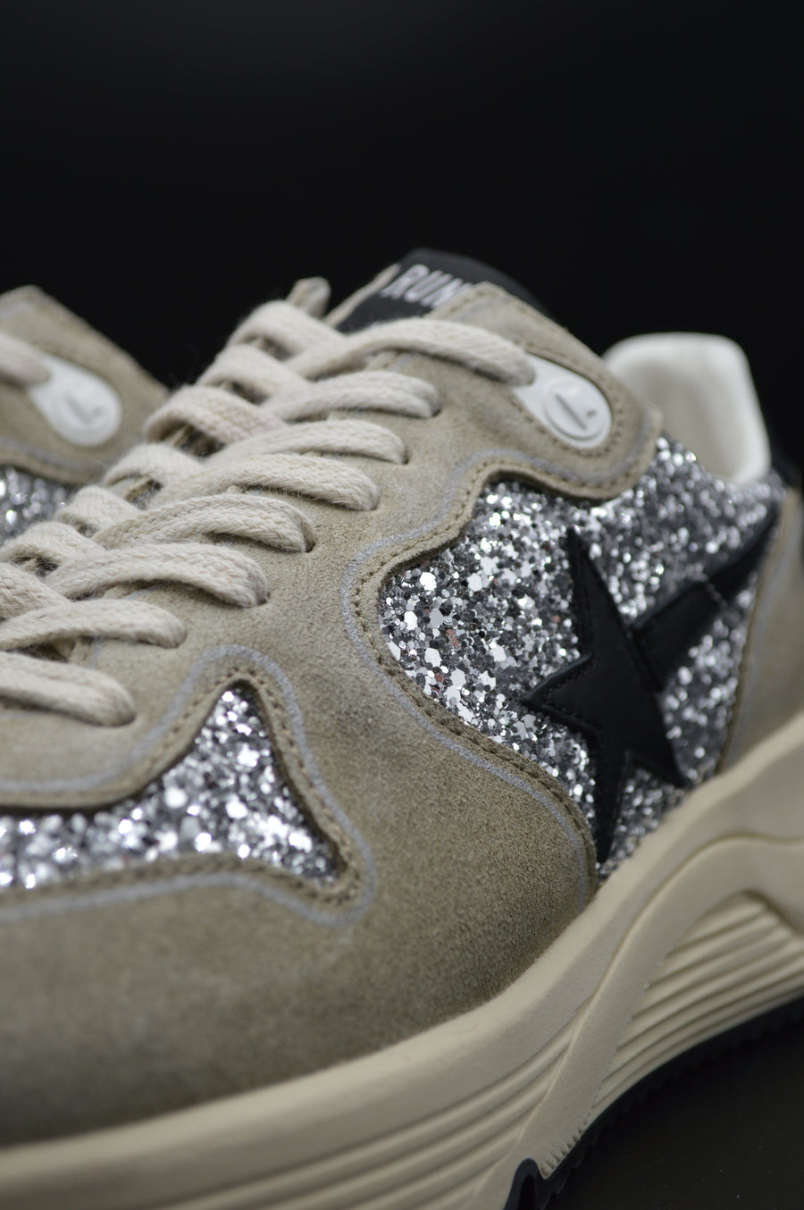 Golden Goose running sole paillettes argent/gris - T38
