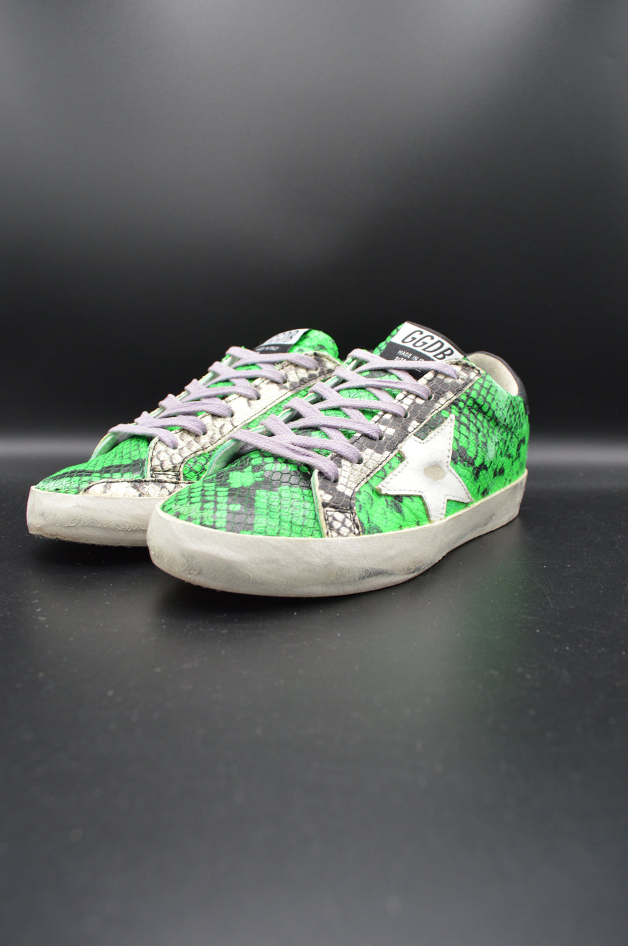 Golden Goose superstar python vert/gris/noir/blanc - T36
