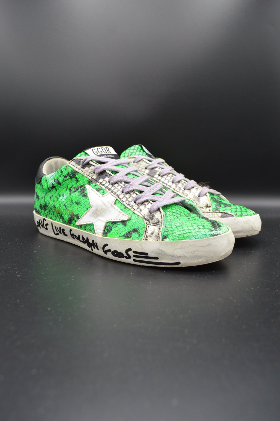 Golden Goose superstar python vert/gris/noir/blanc - T36
