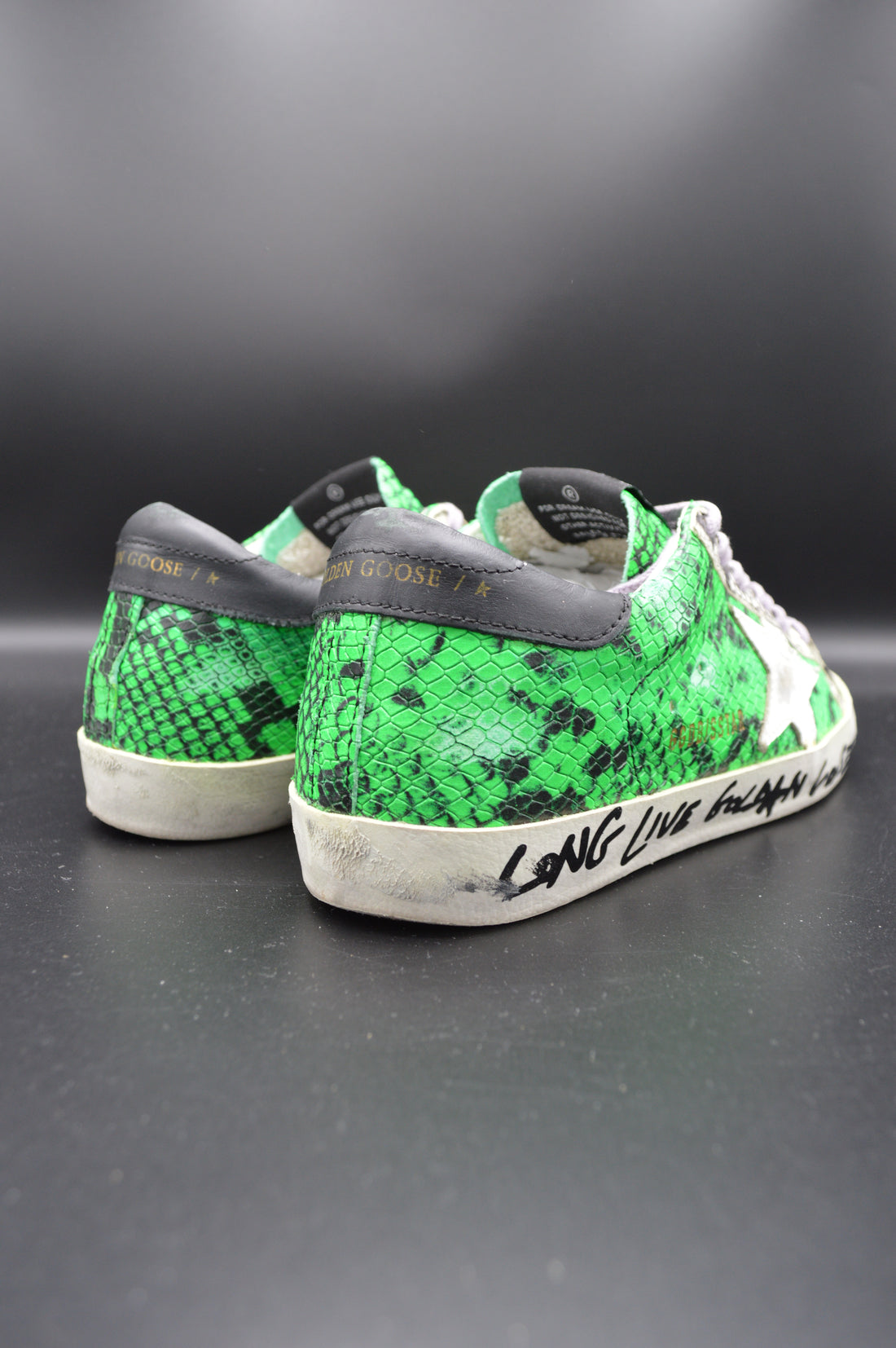 Golden Goose superstar python vert/gris/noir/blanc - T36