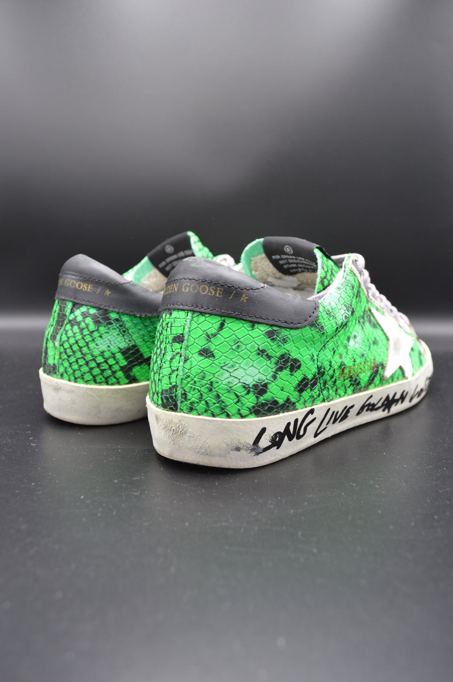 Golden Goose superstar python vert/gris/noir/blanc - T36