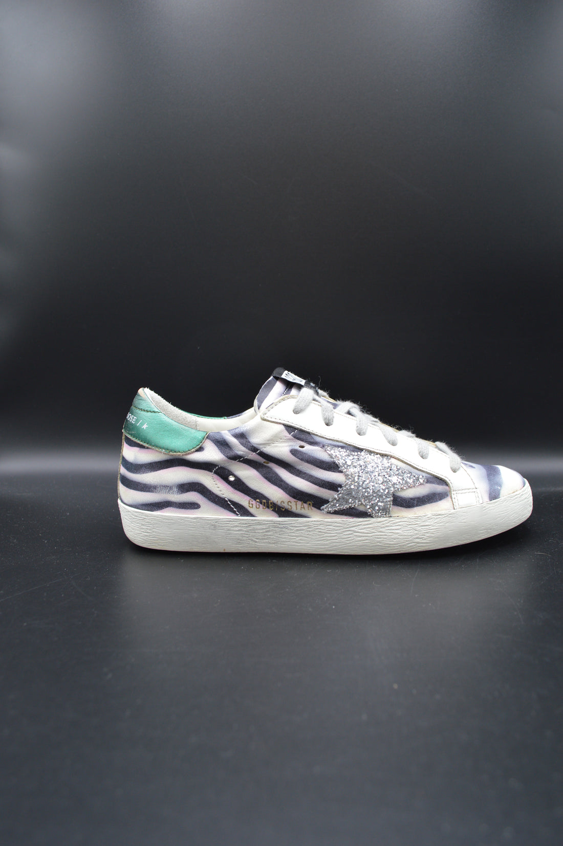 Golden Goose Superstar blanc/noir/argent/violet/vert - T36
