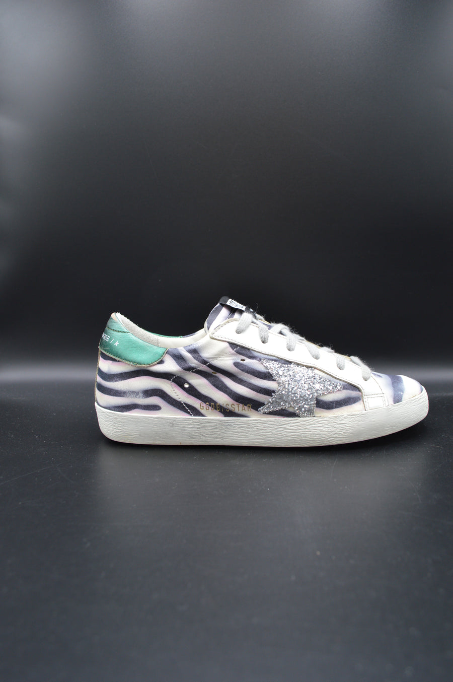 Golden Goose Superstar blanc/noir/argent/violet/vert - T36