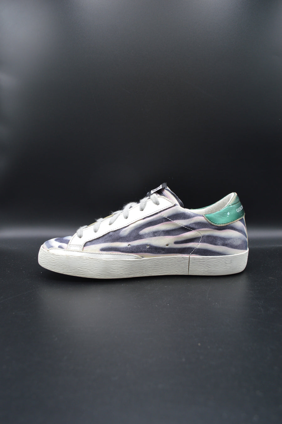 Golden Goose Superstar blanc/noir/argent/violet/vert - T36