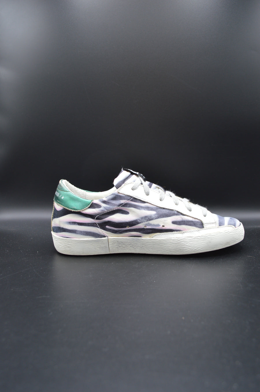Golden Goose Superstar blanc/noir/argent/violet/vert - T36