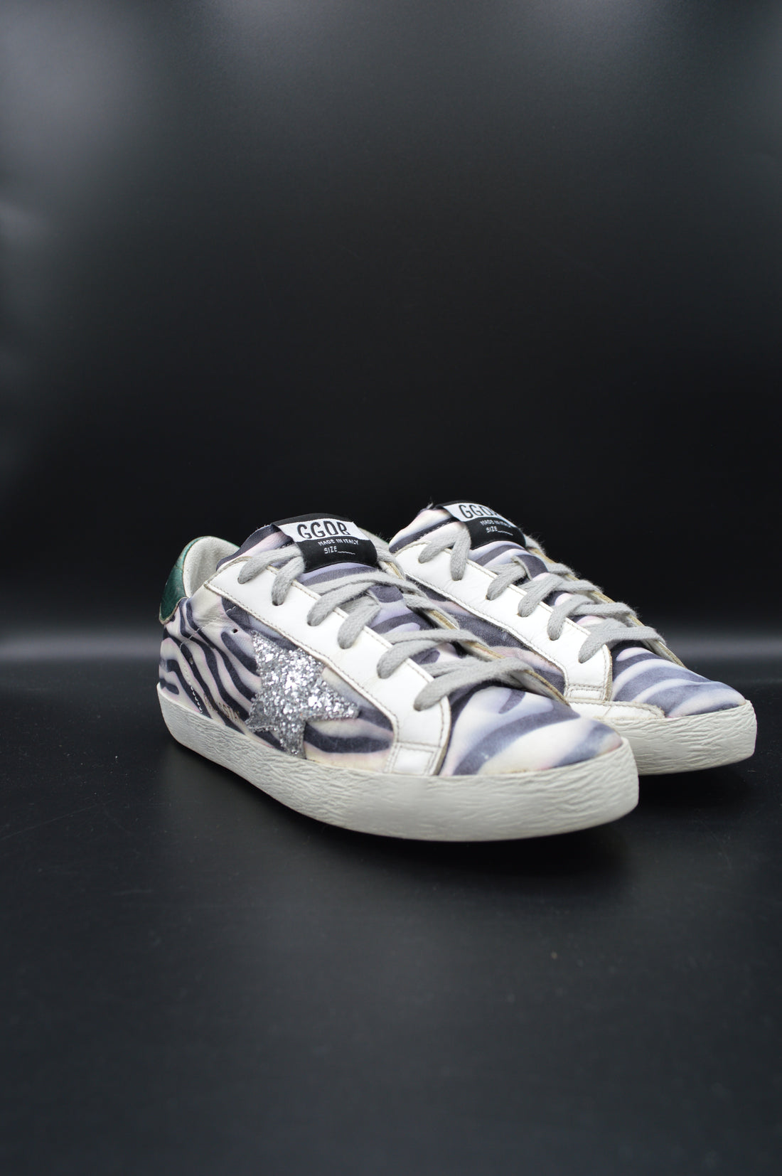 Golden Goose Superstar blanc/noir/argent/violet/vert - T36