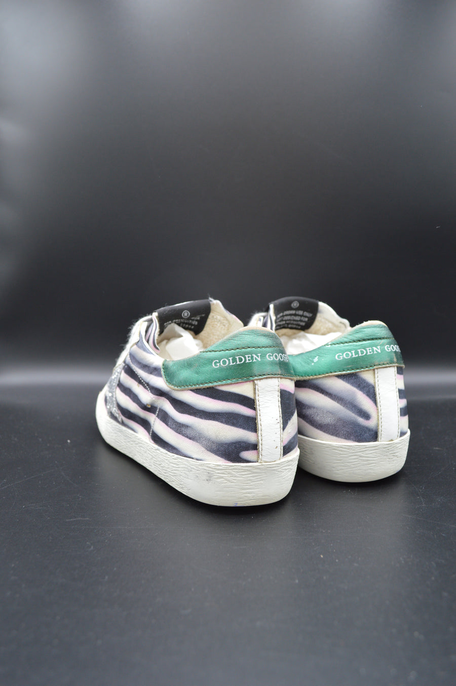 Golden Goose Superstar blanc/noir/argent/violet/vert - T36