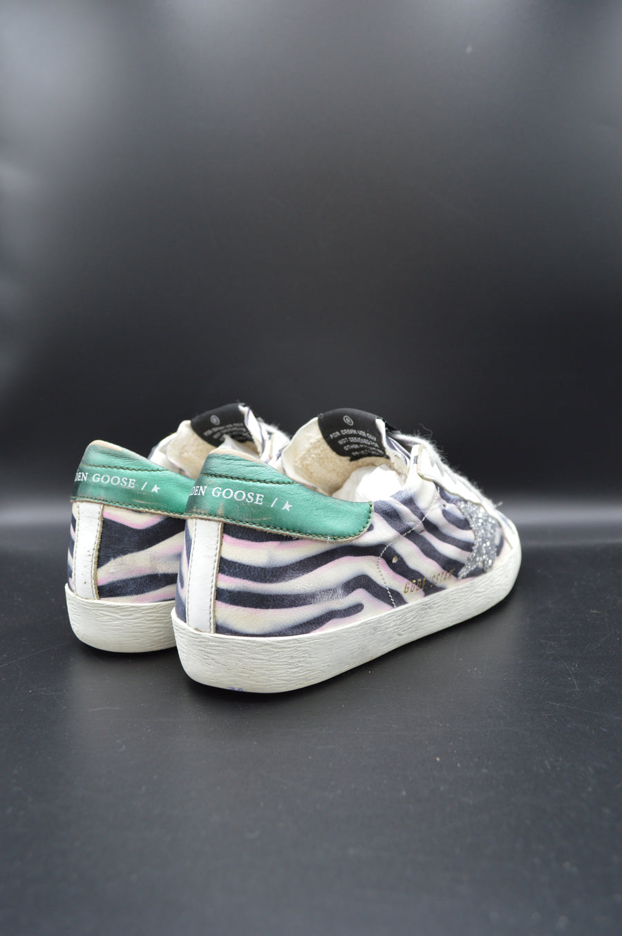 Golden Goose Superstar blanc/noir/argent/violet/vert - T36