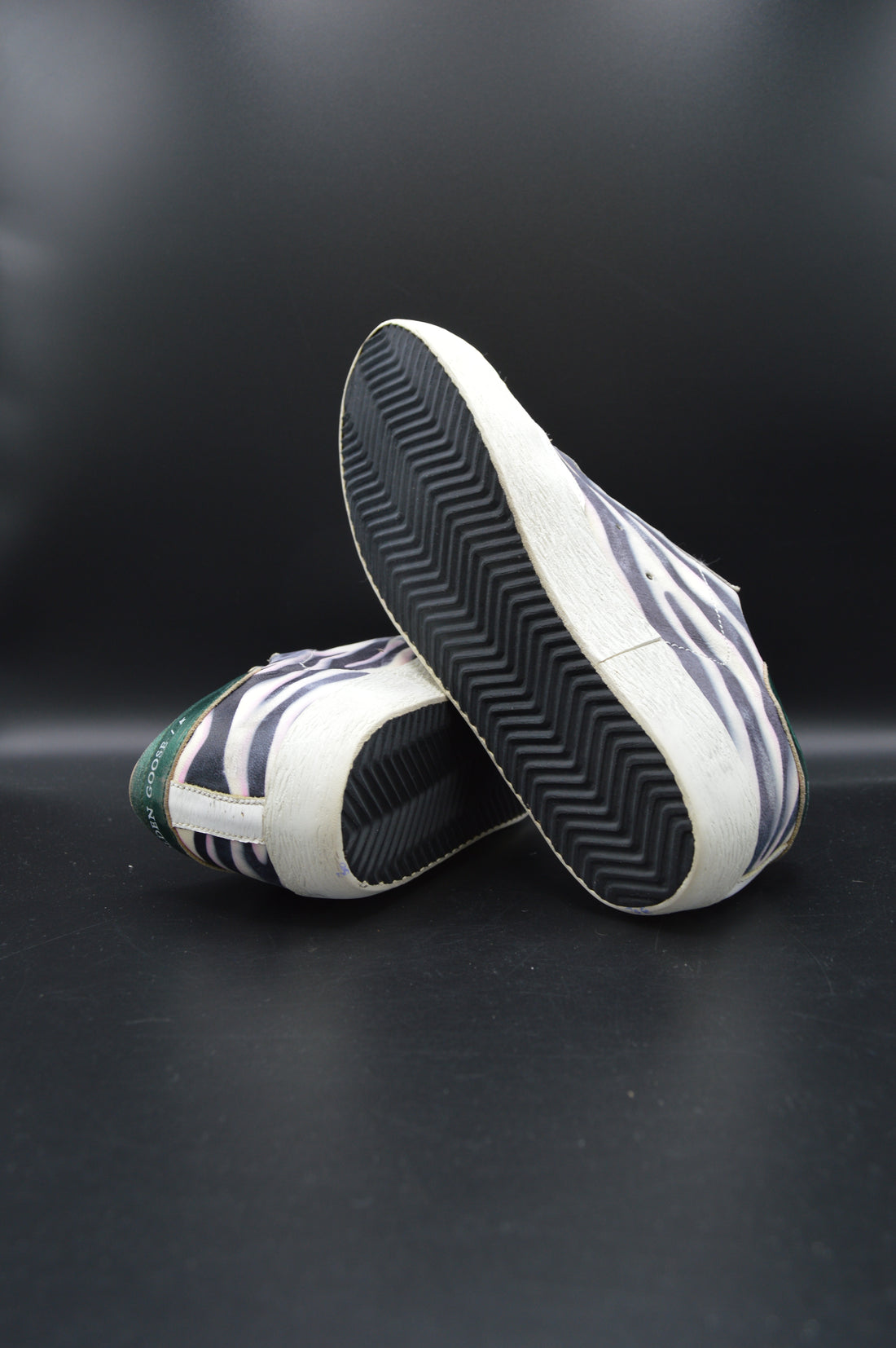 Golden Goose Superstar blanc/noir/argent/violet/vert - T36
