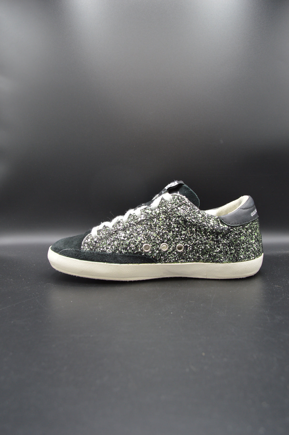 Golden Goose Superstar noir/bleu/paillette verte - T37