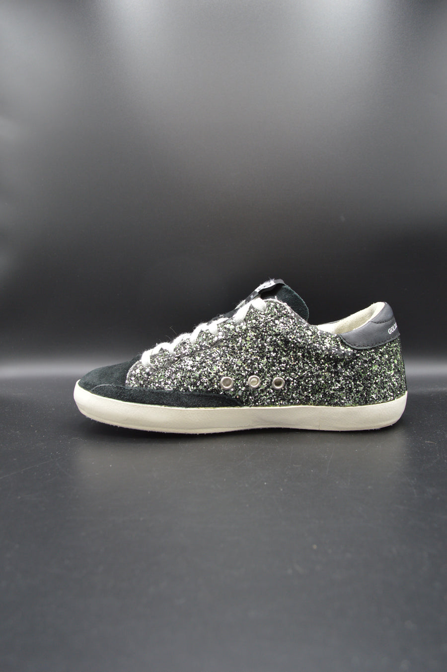 Golden Goose Superstar noir/bleu/paillette verte - T37