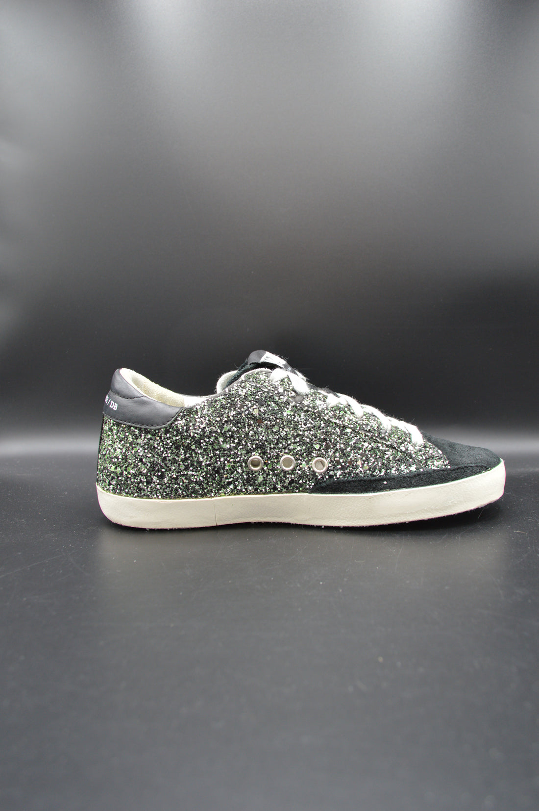 Golden Goose Superstar noir/bleu/paillette verte - T37