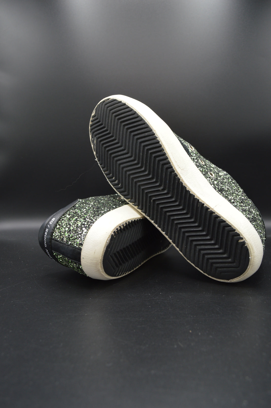Golden Goose Superstar noir/bleu/paillette verte - T37