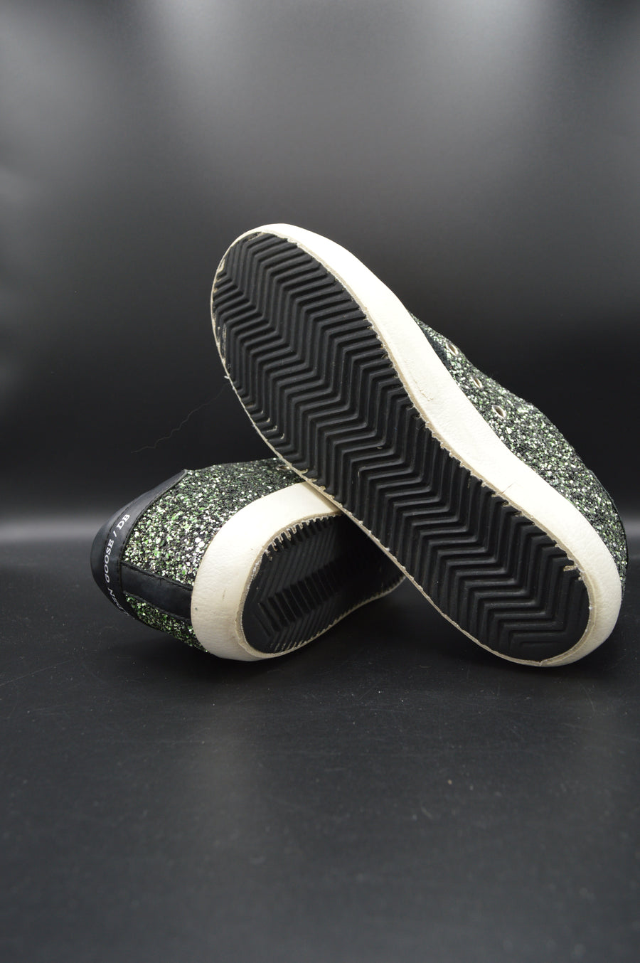 Golden Goose Superstar noir/bleu/paillette verte - T37